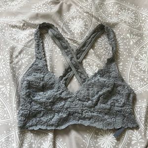 Gray Criss-Cross Aerie Bralette